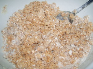 the mixture in a bowl