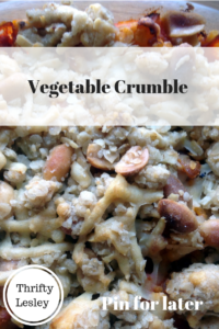 vegetable crumble, a cheap family recipe