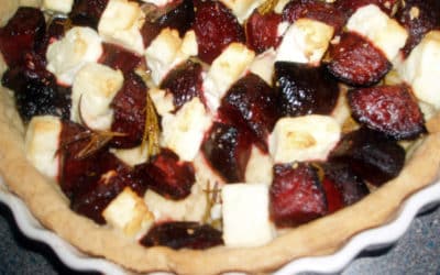 Beetroot & Feta Tart. As good cold in a packed lunch as it is hot for dinner