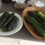 courgette harvest