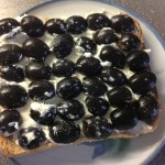 Olives on a slice