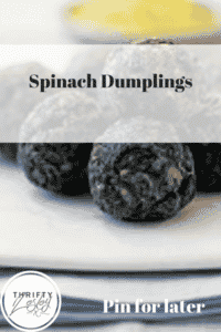 spinach dumplings