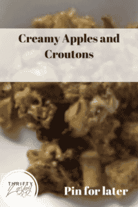 creamy apples and croutons
