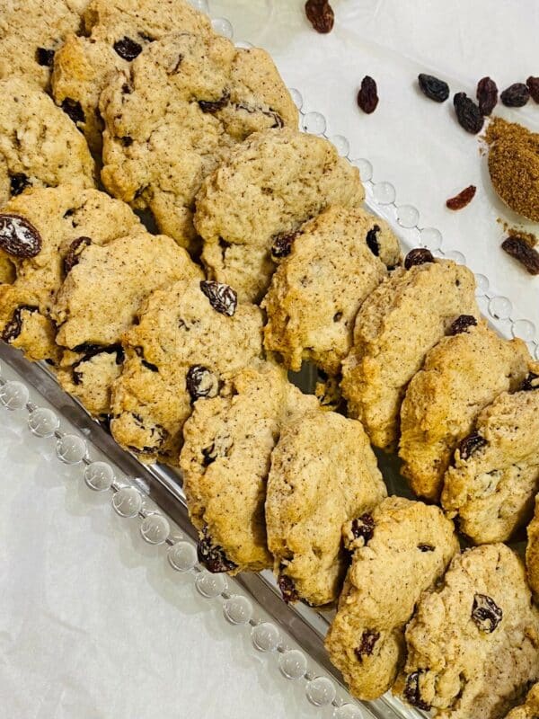 raisin biscuits - close up