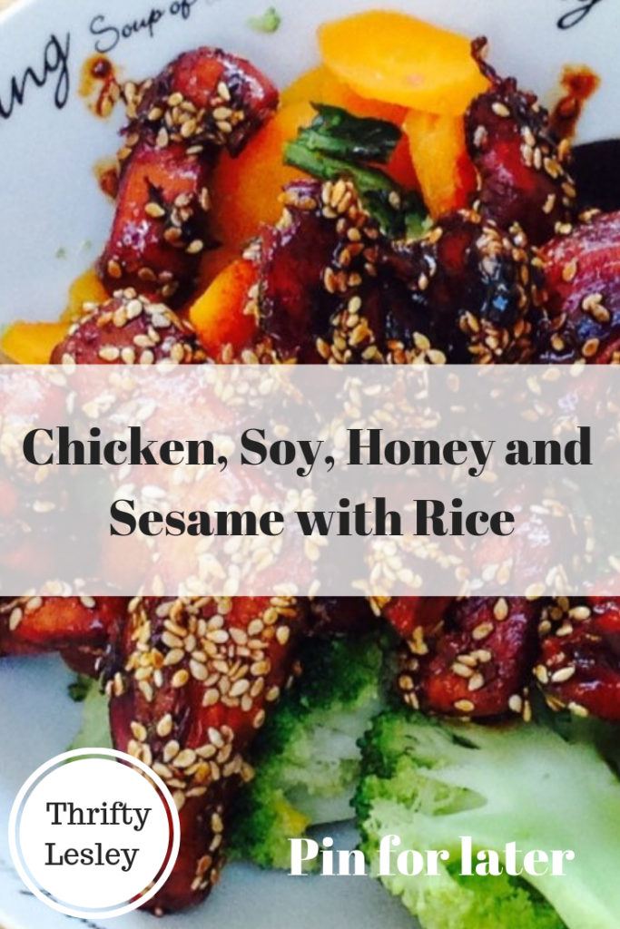 Chicken, Soy, Honey and Sesame with Rice