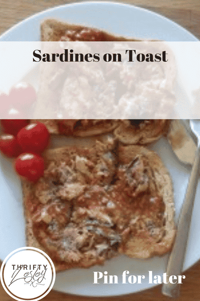 Pinterest image for sardines on toast 