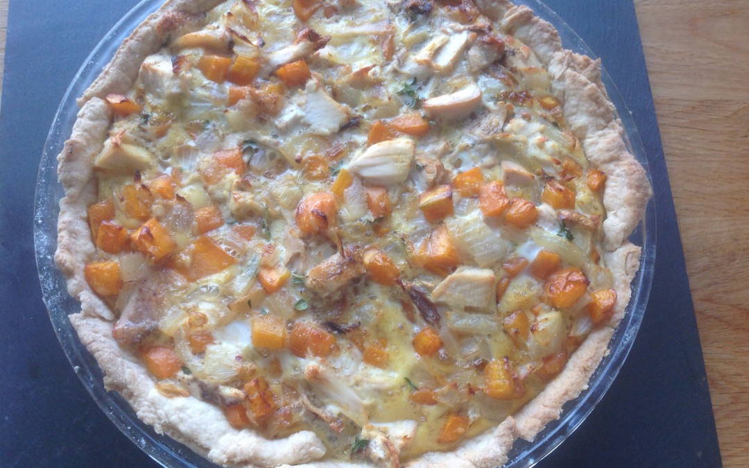 Chicken & Vegetable Tart, delicious hot or cold