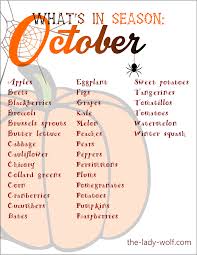whats in season in October