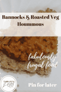 bannocks with roasted veg hummus
