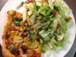 pizza and salad