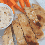 Meal Plan 4 – a scrummy lunch of Butter Bean Pate, carrot sticks & pitta, 18p
