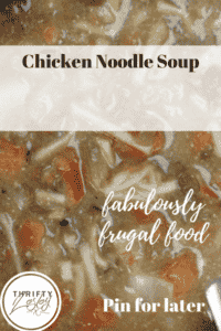 Pinterest image for chicken noodle soup