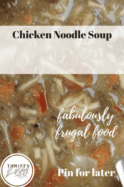 Pinterest image for chicken noodle soup