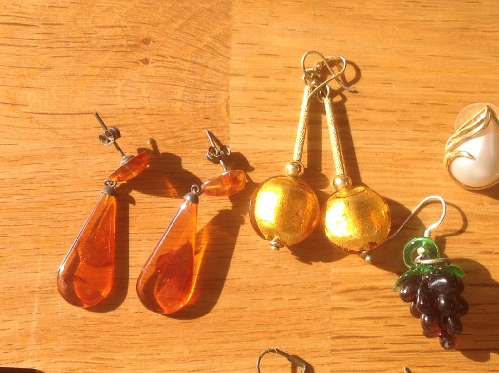 Glass earrings
