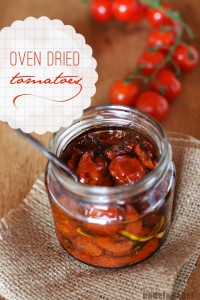 Oven dried tomatoes