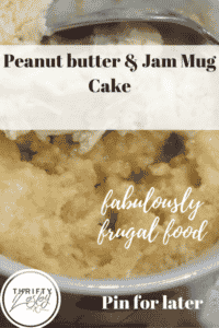 peanut butter & jam mug cake