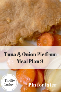 Tuna & Onion Pie from Meal Plan 9