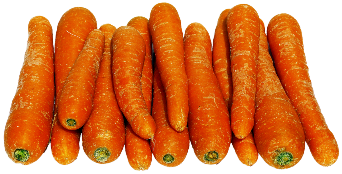 raw carrots in a pile