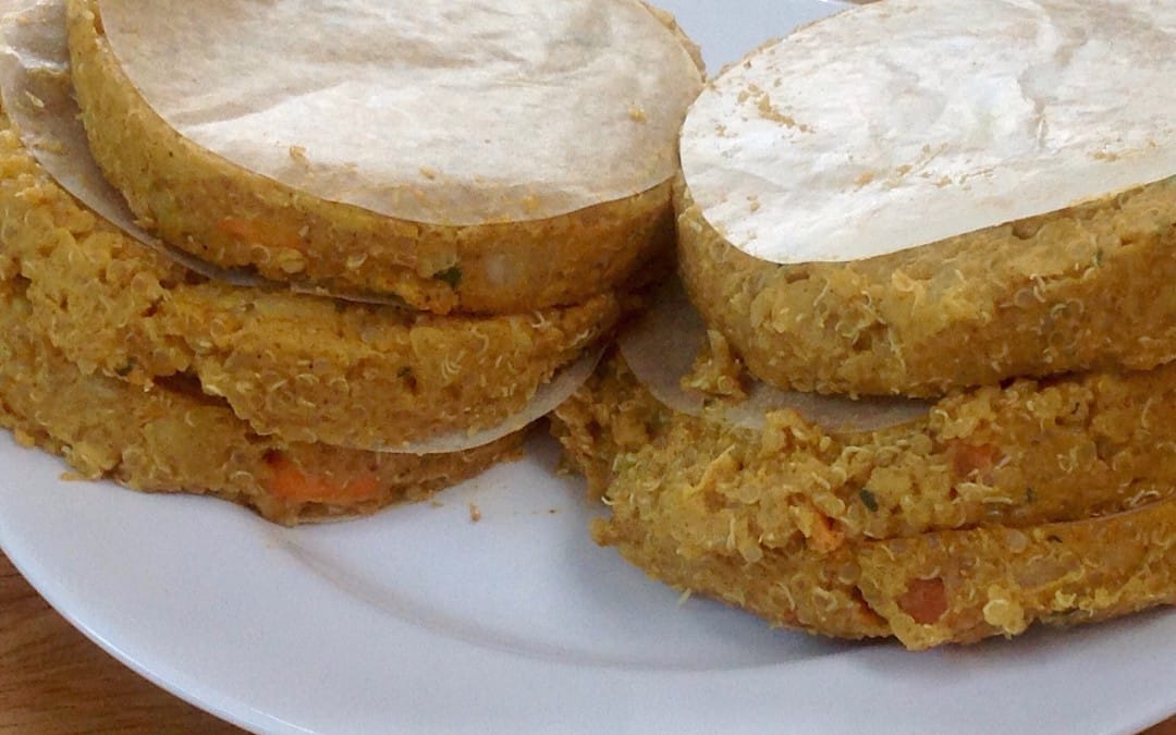 Protein packed Quinoa burgers, 32p for a 2 burger portion