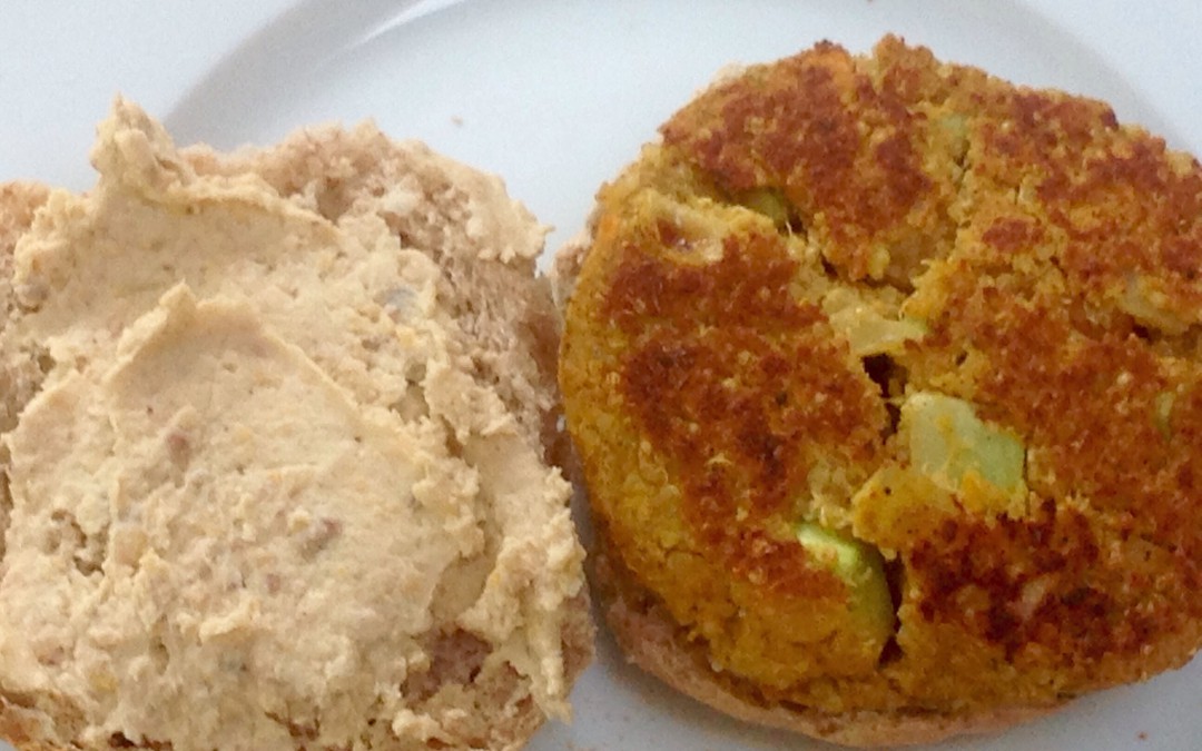 Now we’re talking! An extremely yummy quinoa burger version, and some raspberry muffins
