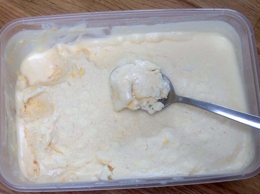 Another successful experiment. Mandarin ice cream, 17p