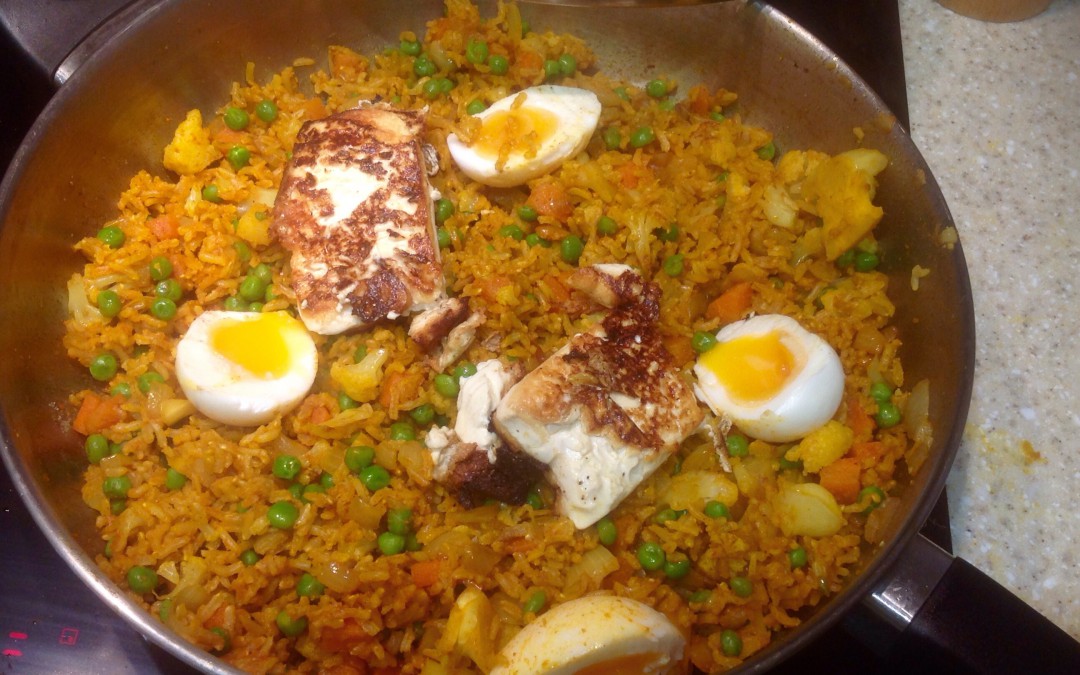 Fishless kedgeree, 64p, or use it as vegetable rice, 25p