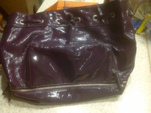 Old purple handbag