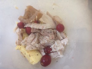 Turkey and cranberry toast topper