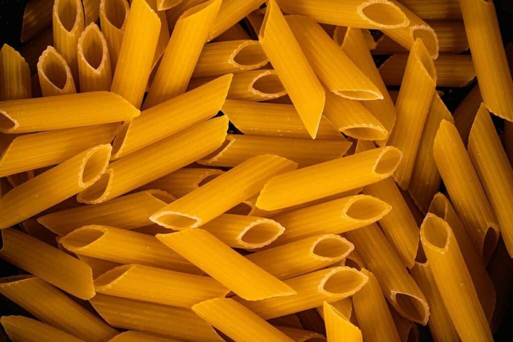 uncooked penne pasta 