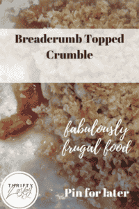 breadcrumb topped plum crumble