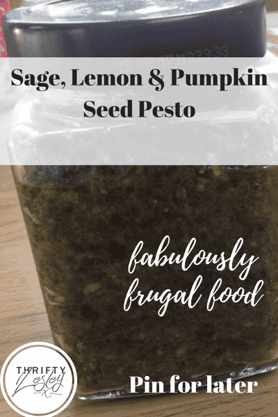 sage, lemon and pumpkin seed pesto