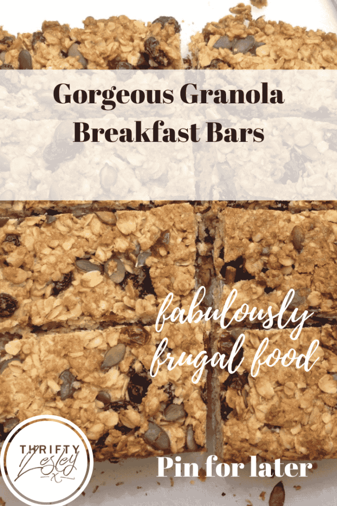 granola breakfast bars - a Pinterest image 