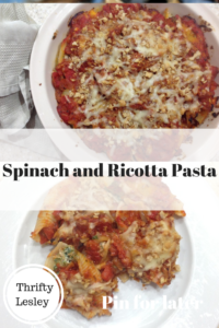 Spinach & ricotta pasta