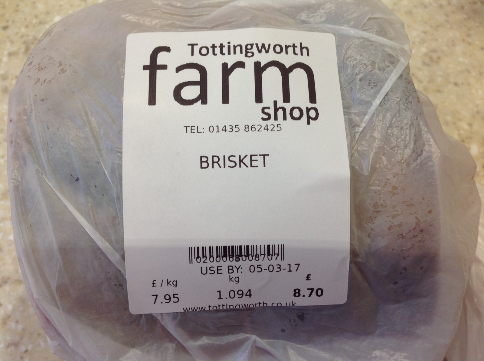 Beef from the farm shop 