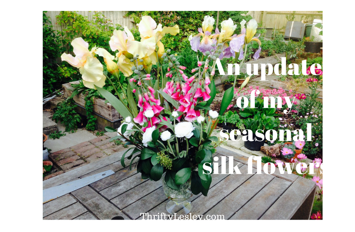 A seasonal change over of my silk flower display