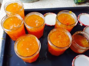 home made apricot jam