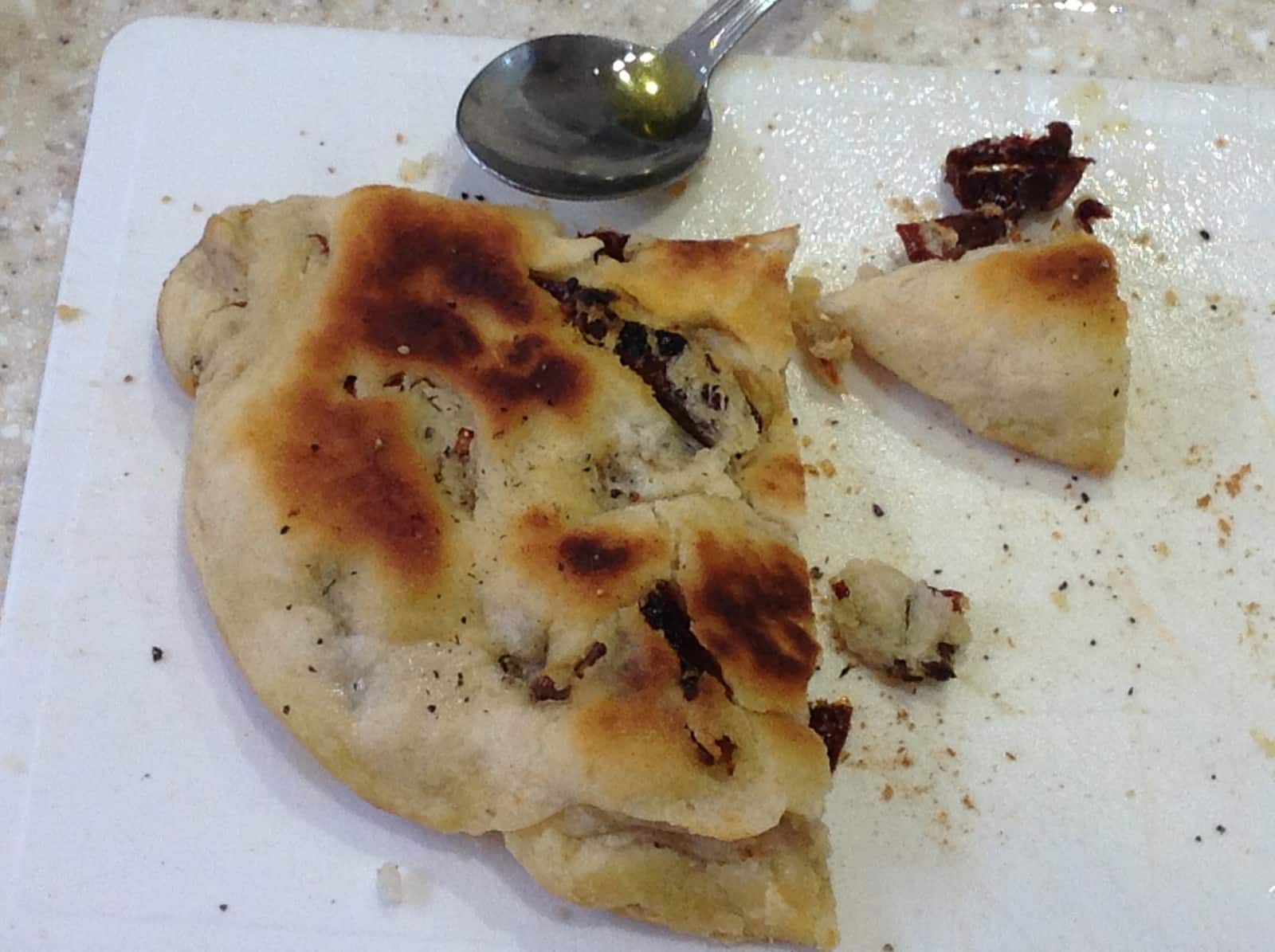 Instant focaccia for a very cheap meal 