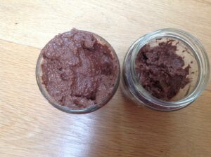 home made nutella in a jar