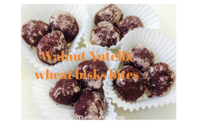 Walnut ‘Nutella’ and wheat bisks bites. These are so good they’re dangerous!