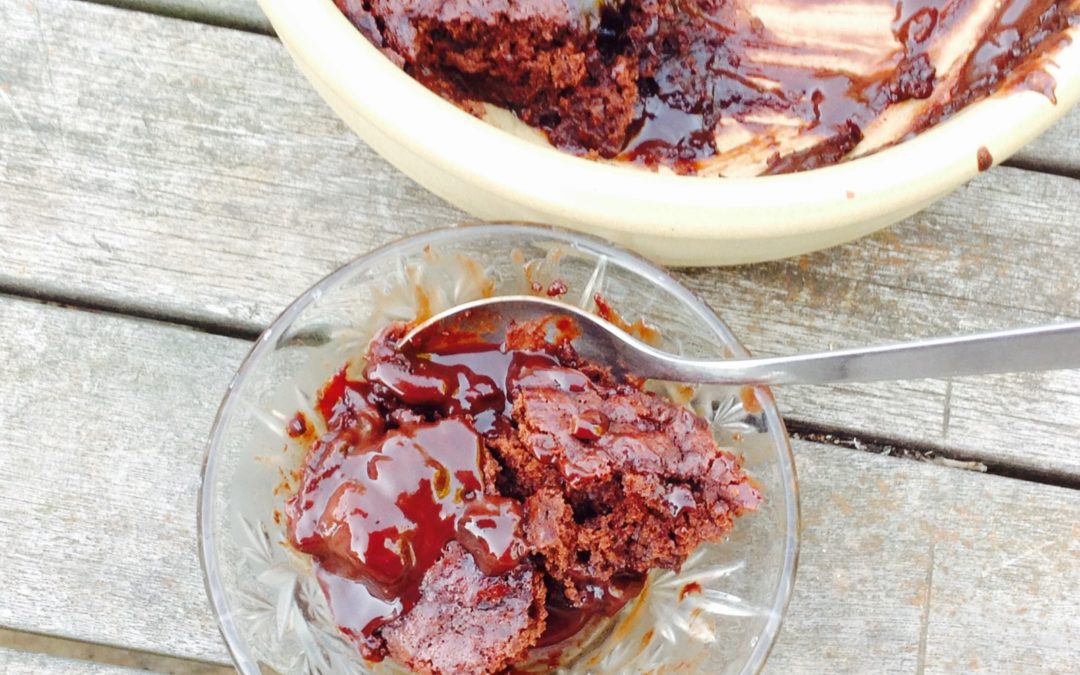 Old fashioned self saucing chocolate pudding. Quick and easy, no complicated method, and a mere 21p a serving