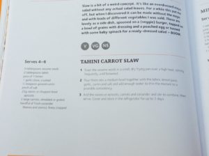 Tahini carrot slaw