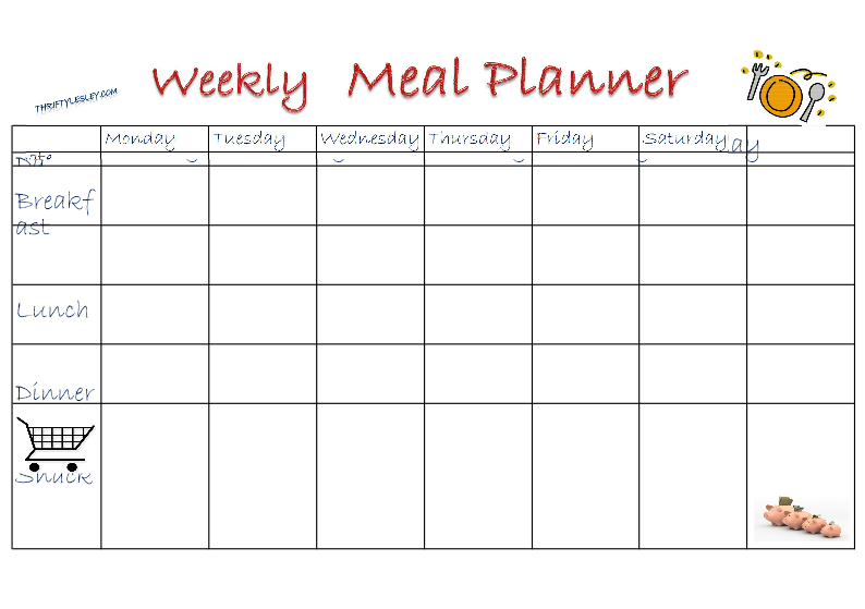 weekly meal planner.