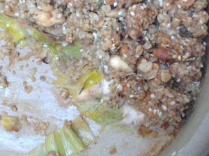 Chicken and leek crumble