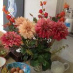 Changing silk flowers to suit the season