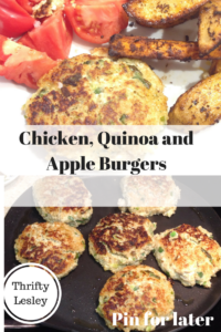 Chicken, Quinoa and Apple Burgers