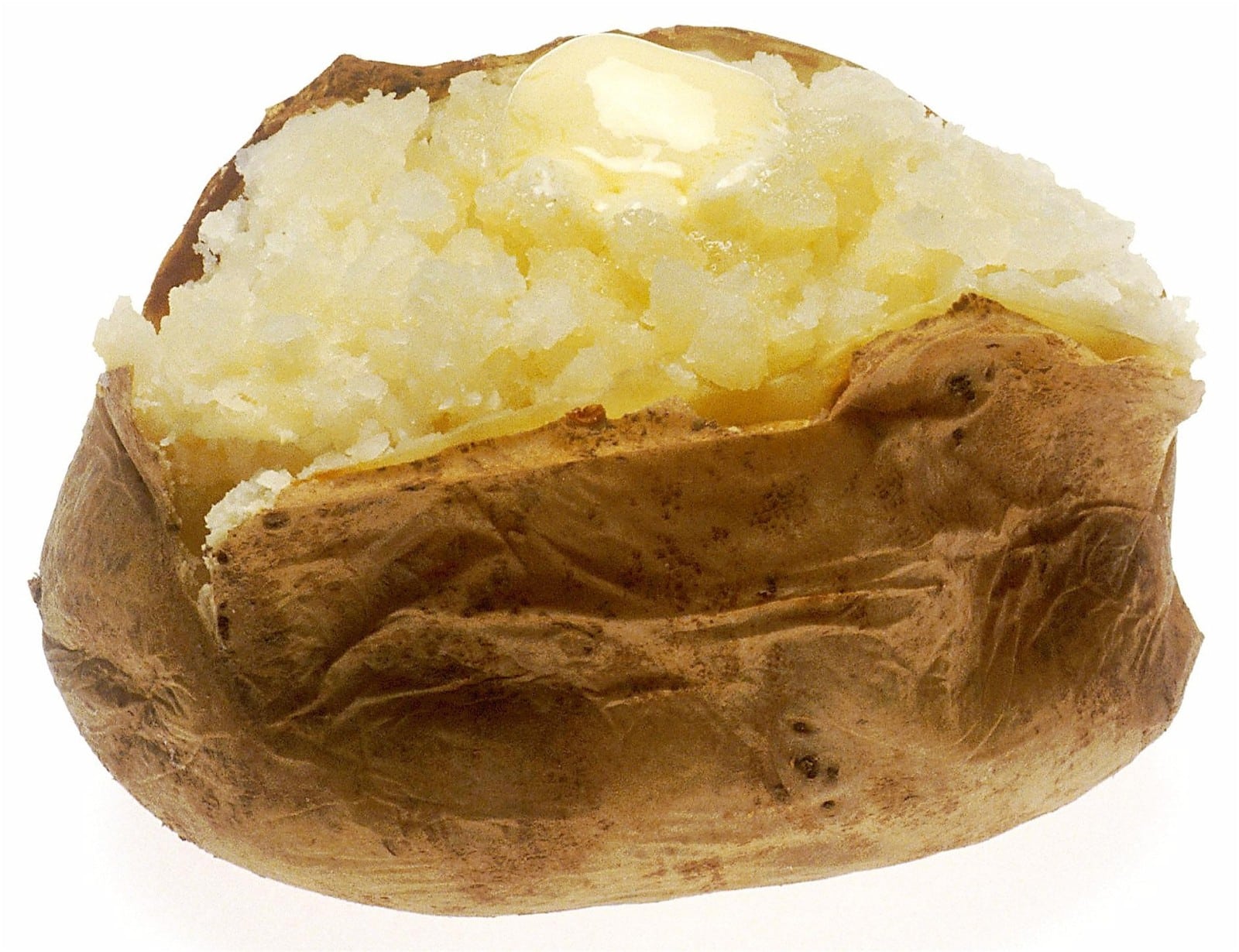 a buttery jacket potato (baked potato) 