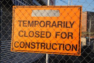 site closed for construction