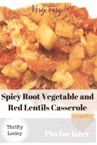 Spicy root veg casserole