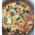 Oven Baked Frittata. Takes literally 2 minutes to make, then just bung it in the oven