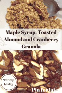 maple syrup, toasted almond granola
